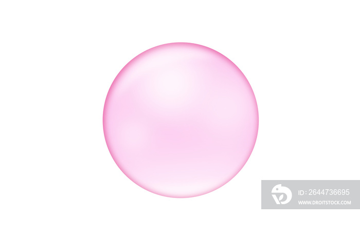 pink bubble isolated on white