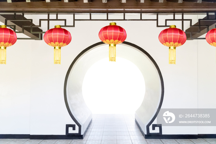 Moon Gate in chinese garden