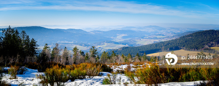 Hking to the Käsplatte by Sankt Englmar in the bavarian Forests Germany