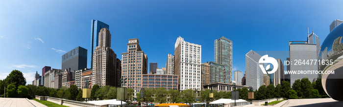 Chicago cityscape view from Millenium park