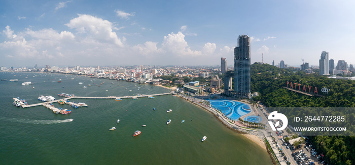 Landmark view point of pattaya thailand  asia travel beach city