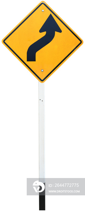 Curve road sign