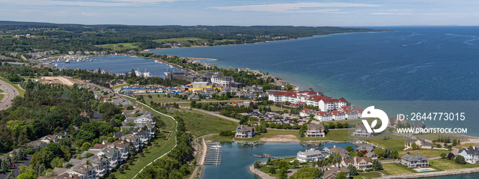 aerial view of Bay Harbor, Michigan