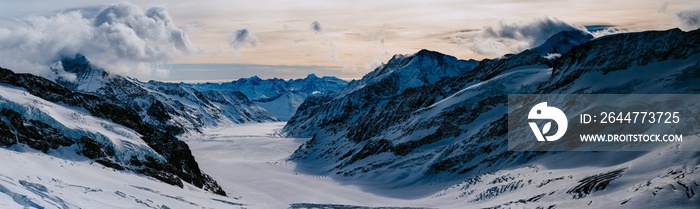 mountains in the snow