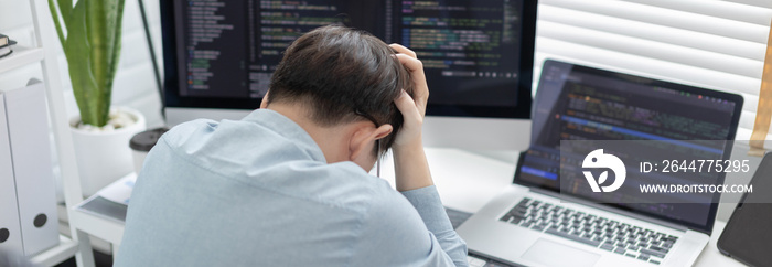 Professional development programmers are stress over failed jobs, Program does not work, Fail, Disappointment or despair,  Write information or code for the website,  HTML, javascript, Software.