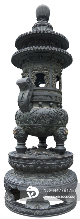 Isolated PNG cutout of a huge Chinese censer on a transparent background