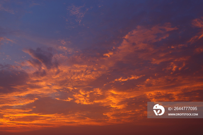 Clouds and sky at sunset