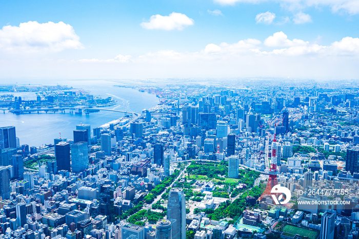 東京都心部 空撮写真