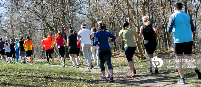 Marathon race  at spring