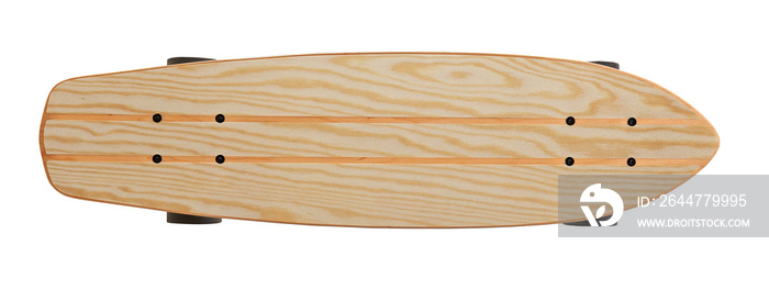 Wooden skate board with Wooden texture isolated