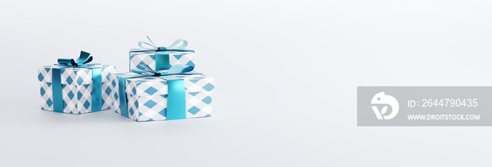 Gift box on a light white background. Concept of making gifts for christmas, gift buying, shopping g