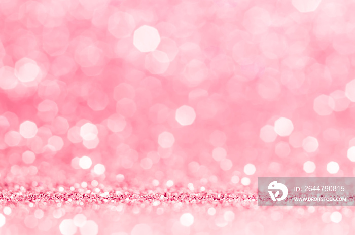 Pink gold, pink bokeh,circle abstract light background,Pink Gold shining lights, sparkling glitterin