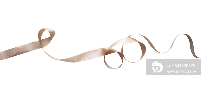 Abstract golden curl ribbon for design element