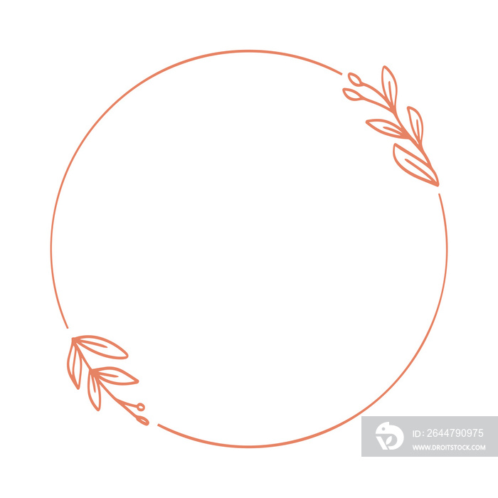 Round floral frame design