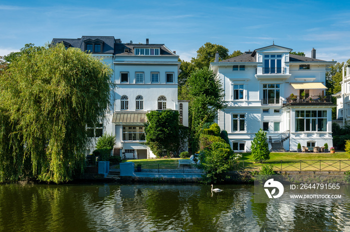 die Alster in Hamburg Winterhude