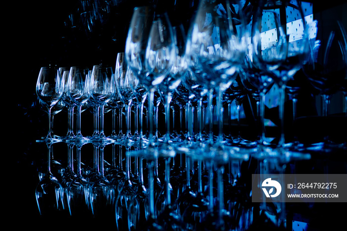 empty glass water on the table