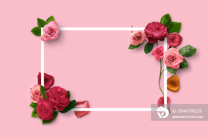 Primavera di fiori e colori con rose  e amore