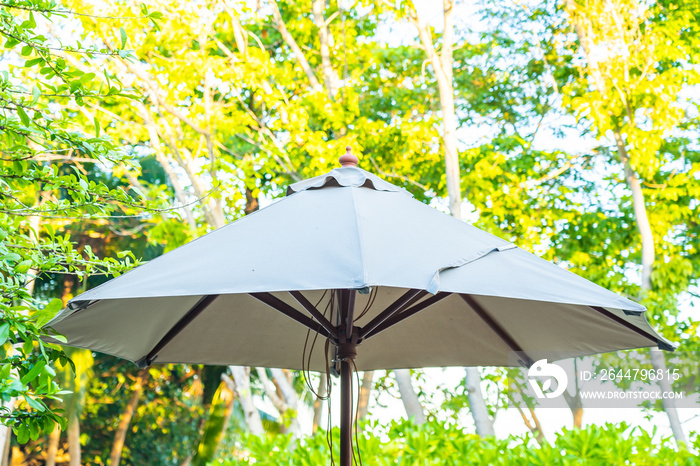 White Umbrella with outdoor view