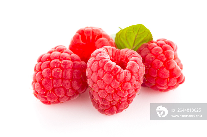 Raspberry fruit isolated