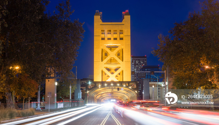 Tower Bridge Sacramento River Capital City California Downtown S