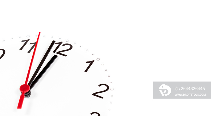 analog clock on white background