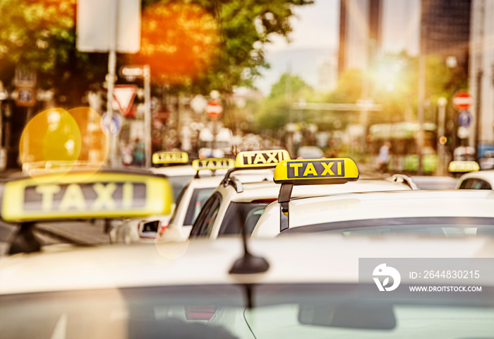 Taxi rank in Frankfurt