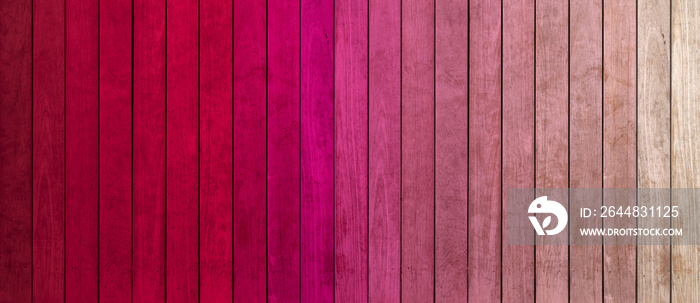 lamelles de bois dégradés de teintes magenta