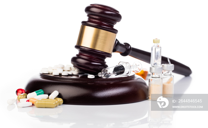 law gavel medicines and drugs