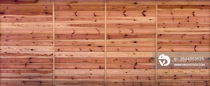 Texture wooden fence with horizontal yellow boards and faded pai