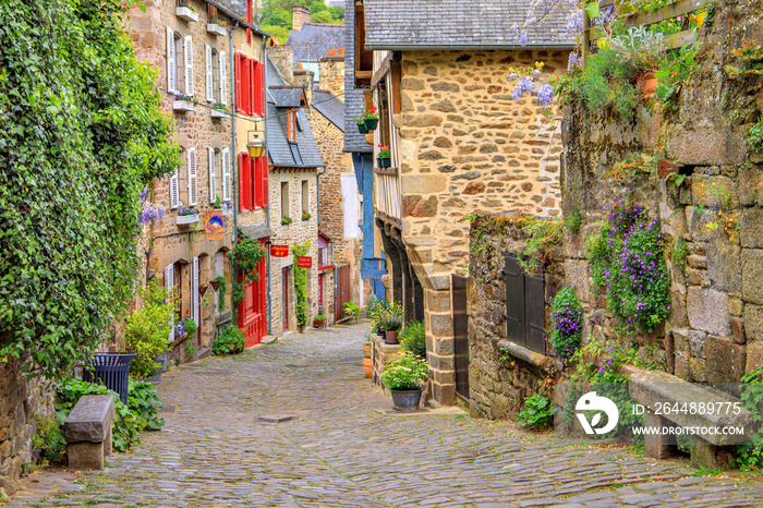 Jerzual street, Dinan, Brittany, France