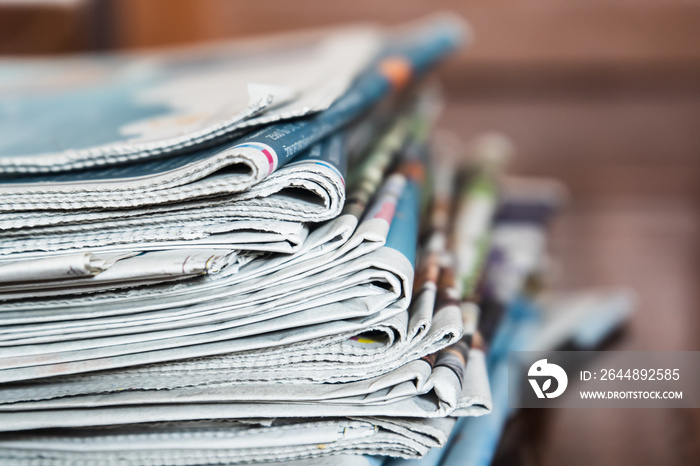 Stack of Newspapers, Journalism concept