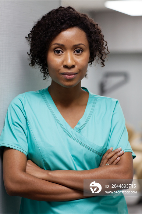 Portrait of doctor standing in hospital