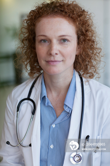 Portrait confident female doctor