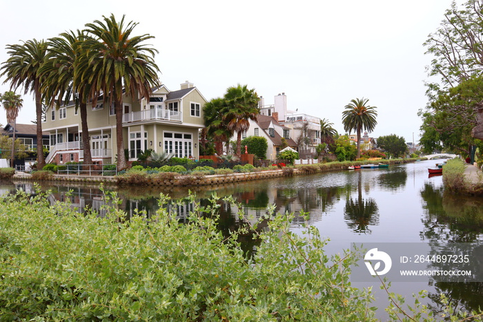 VENICE CANALS, the Historic District in the Venice Beach, California