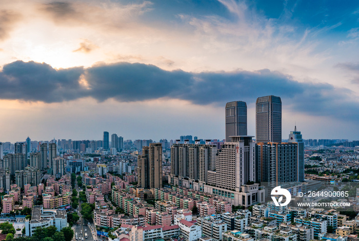 Cityscape of Zhongshan City, Guangdong Province, China