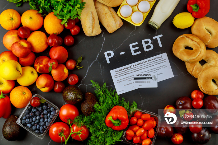 Pandemic-EBT card with bought food.