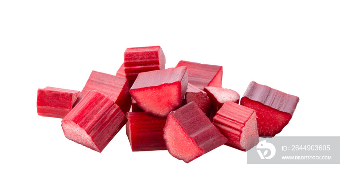 Rhubarb stalks on transparent png