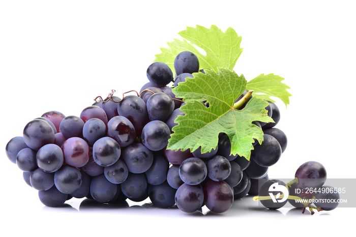 Grapes on a white background