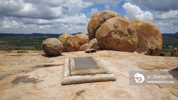 Cecil john rhodes grave at Matobo National Park in Zimbabwe