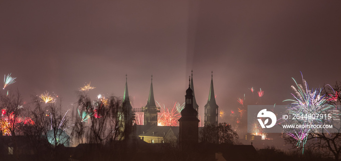 Silvester über Bamberger Dom