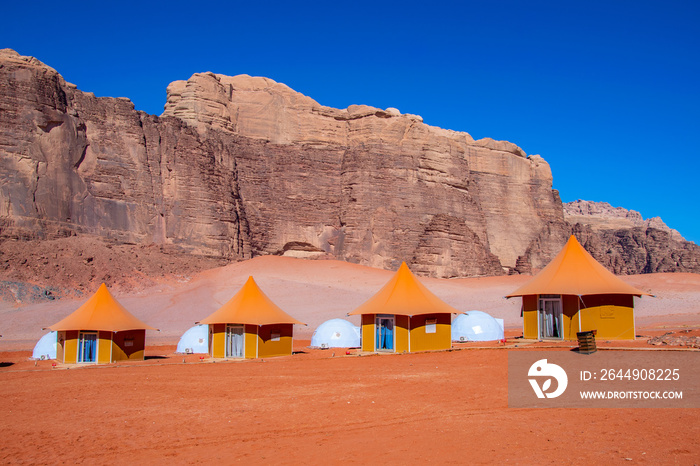 Luxurious tourist camping at Wadi Rum, Jordan