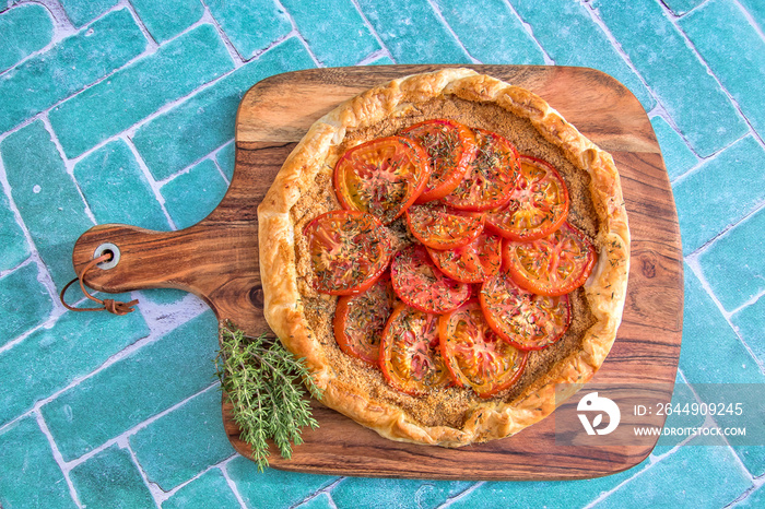 tarte à la tomate et au thym