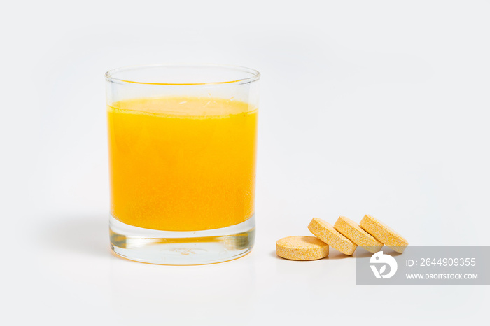 Effervescent tablet of vitamin c and zinc supplement