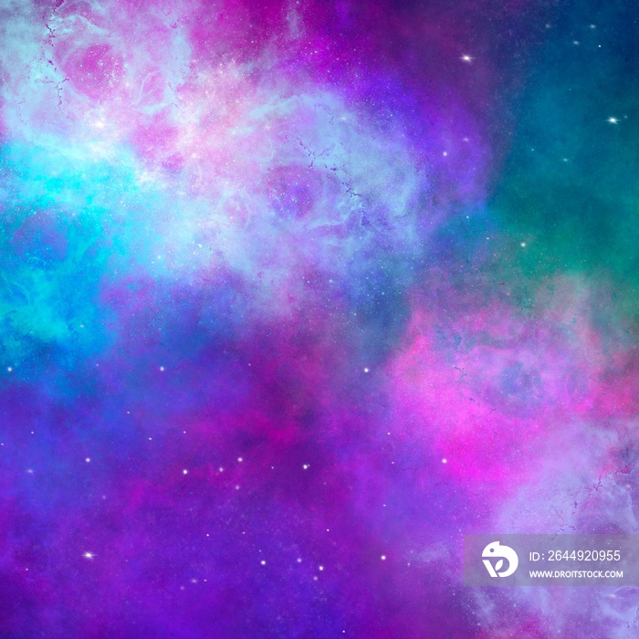 Blue and pink space background, colored bright texture.