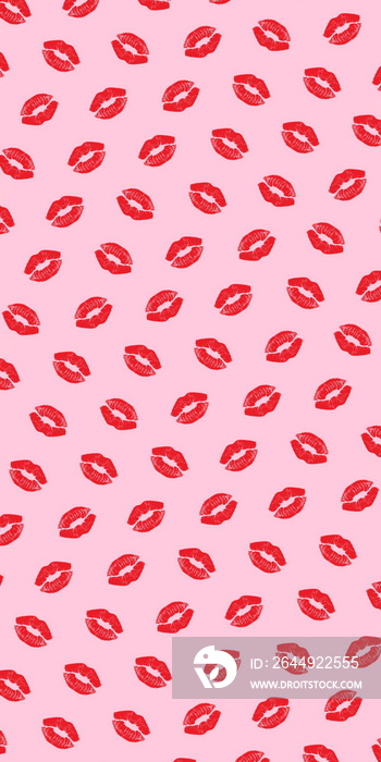 Kiss  lips  love text   background pattern template banner , colorful red pink black white yellow green blue cover greetings card fabric