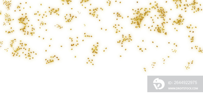 gold glitter particles with transparent background