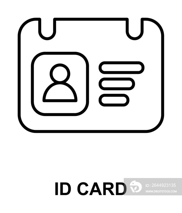 id card icon illustration on transparent background