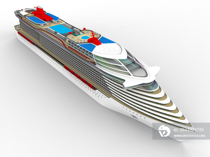 3D render - detailed cruise ship