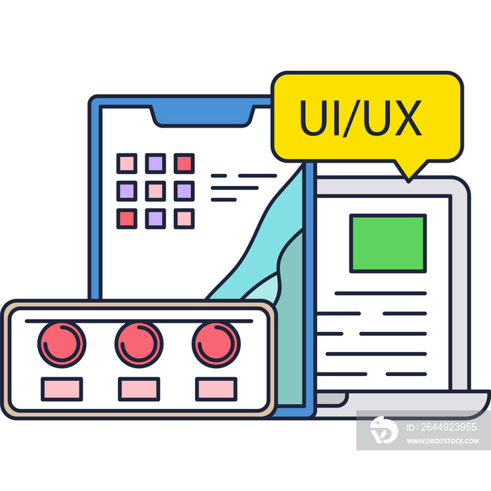 Creative ui ux design app tool vector icon