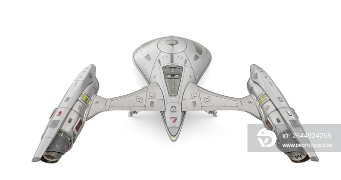 master spaceship in white background top view